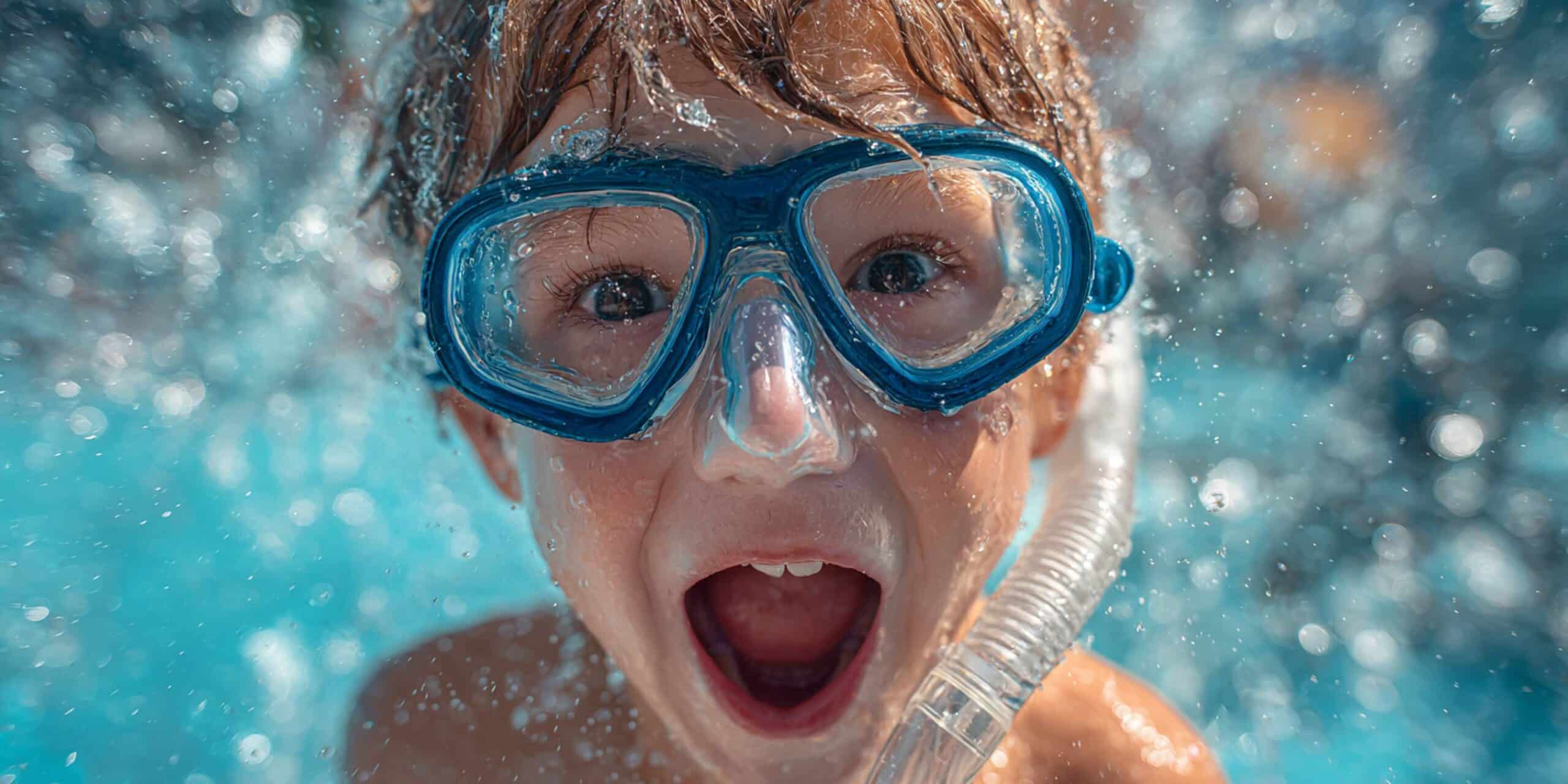 enfant dans la piscine
